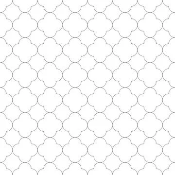 Quatrefoil seamless pattern background in black and white. Vintage and retro Stock Illustration