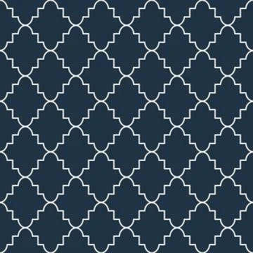 Quatrefoil seamless vector pattern. Illustrazione stock