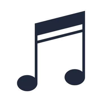 Quaver music note icon Stock Illustration