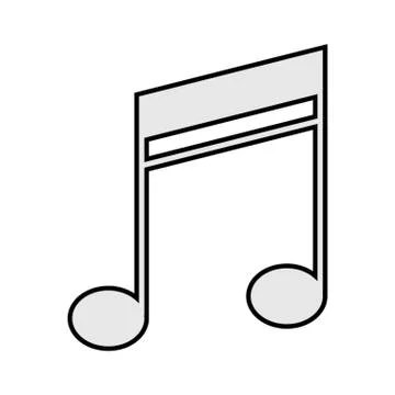 Quaver music note icon Stock Illustration
