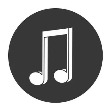 Quaver musical note icon Stock Illustration