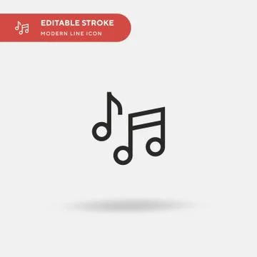 Quaver Simple vector icon. Illustration symbol design template for web mobile Illustrazione stock