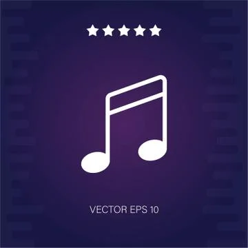 Quaver vector icon Stock Illustration