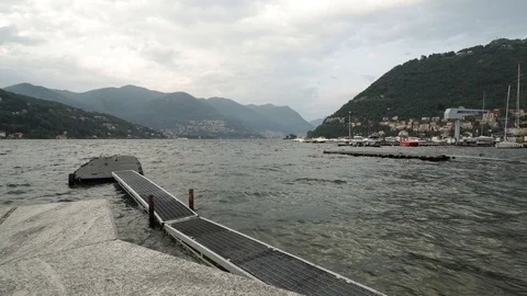 Quay in Como Stock Footage 109543739
