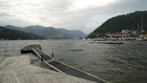 Quay in Como Stock Footage 109543833