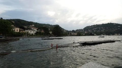 Quay in Como Stock Footage