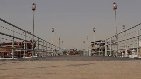 Quay corridor in Dubai Stock Footage 150007323