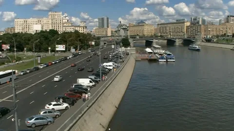 Quay of Moscow Stock-Footage 27523762