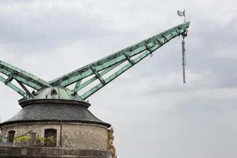 Quay of the old crane Stock Photos
