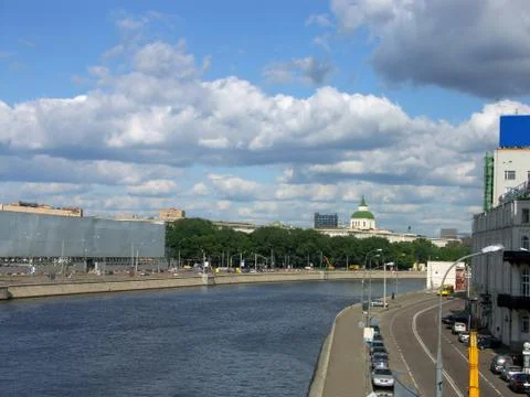Quay on river Foto stock