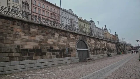 The Quay on the rivers. Stock Footage 83952271