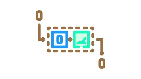 Qubit measurement quantum computer animation Stock Footage 327255950