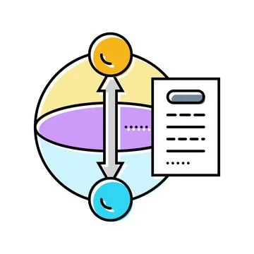 Qubit measurement quantum computer color icon vector illustration Stock Illustration