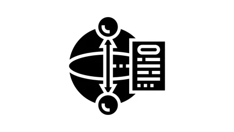 Qubit measurement quantum computer glyph icon animation Stock Footage 326142135