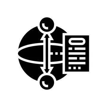 Qubit measurement quantum computer glyph icon vector illustration イラスト素材