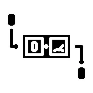 Qubit measurement quantum computer glyph icon vector illustration Stock-Illustration