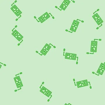 Qubit measurement quantum computer line vector seamless pattern 스톡 일러스트