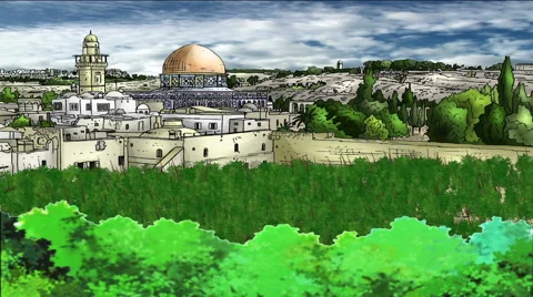 Quds, Jerusalem Dome of The Rock, Qubbat As-Sakhrah 02 Stock Footage 45969944
