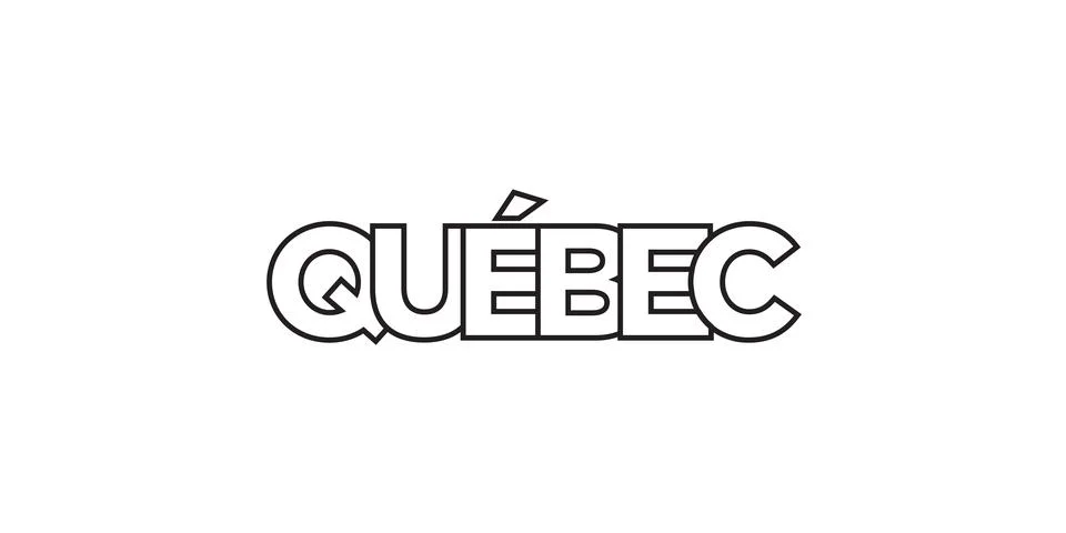 Quebec in the Canada emblem. The design features a geometric style, vector .. Stock Illustration