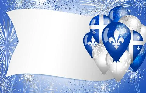 Quebec card copy space Stock Illustration