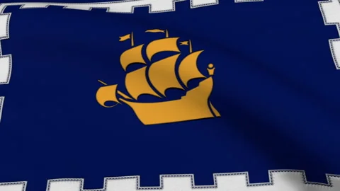 Quebec City Flag Stock Footage 241230054