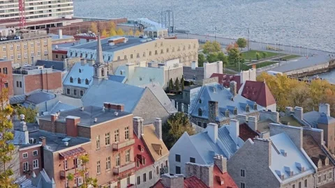Quebec City Lower Town Architecture Close-up Stock Footage 321330853