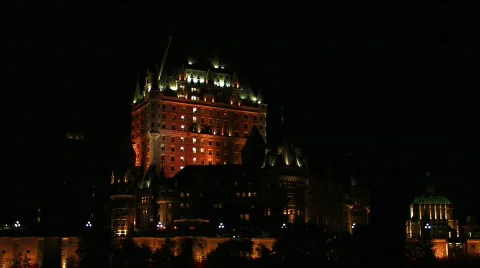 QUEBEC CITY AT NIGHT Stock Footage 271554