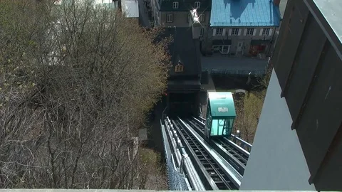 Quebec City Québec Canada funicular and old lower city Stock Footage 75845396