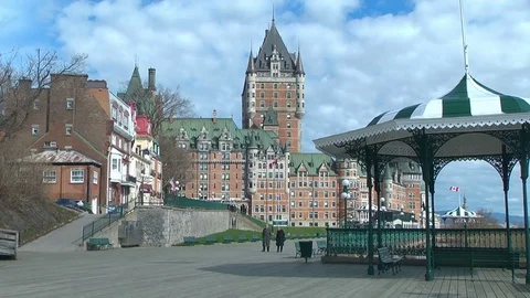 Quebec City Québec Canada Promenade des Gouverneurs boardwalk Stock Footage 75845900