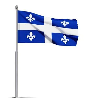 Quebec flag isolated on white. EPS10 vector Stock Illustration