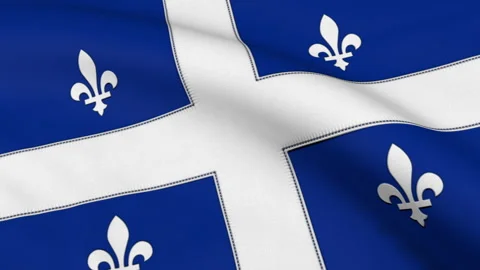 Quebec Flag Loop Video stock 241257550