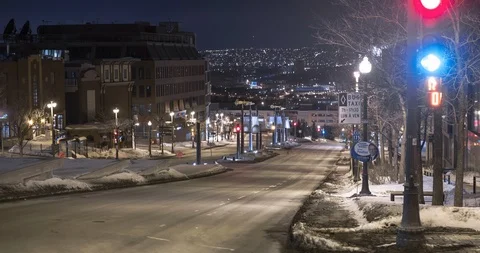 Quebec at night 動画素材 96592285