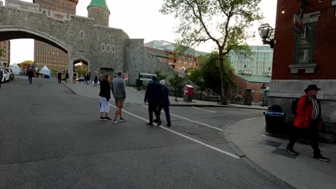 Quebec, Quebec June 06 2022 Quebec 179 St Johns Gate Rue Saint Jean QC 360 Vídeos de archivo 267188573