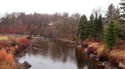Quebec river in winter Stock Footage 44301640