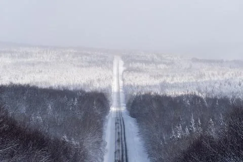 Quebec road 216 Stock Photos