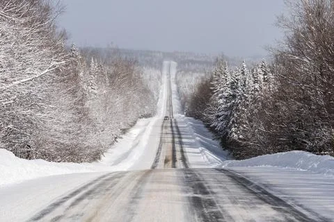 Quebec road 216 Stock Photos