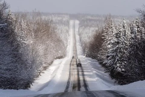 Quebec road 216 Stock Photos