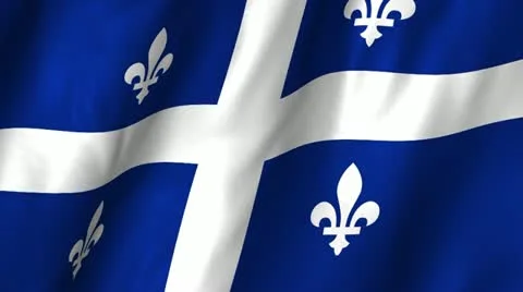 Quebec Waving Flag Stock Footage 12357542
