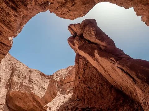 Quebrada de Chulakao (aka., Devils Throat), San Pedro de Atacama, Chile Stock Photos
