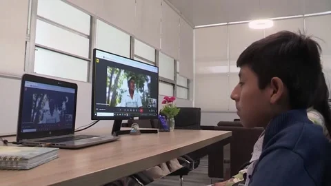 Quechua intertwines generations through renewed oral teaching in Peru, Lima, PE  Stock Footage 296484773