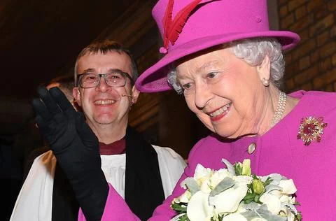 Queen attends Scripture Union's 150th Anniversary Service of Celebration, London Stock Photos