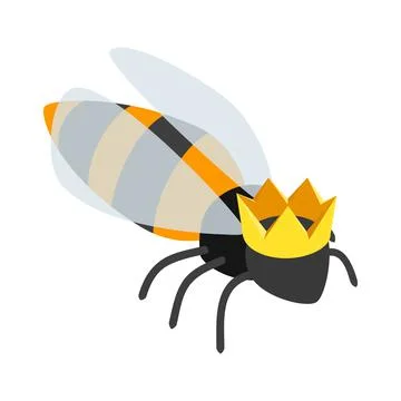 Queen bee isometric 3d icon Ilustração Stock