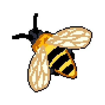 Queen bee pixel art vector illustration Illustrazione stock