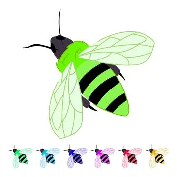 Queen bee vector cartoon graphic 库存插图