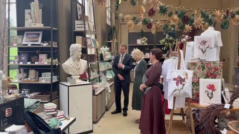 Queen Camilla attends The Queen's Reading Room Festival  Stock Footage 317410298