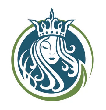 Queen character logo vector Stock Illustration