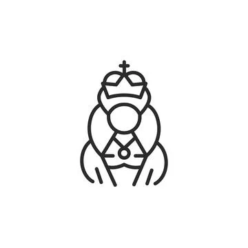 Queen Chess Piece Icon Stock Illustration