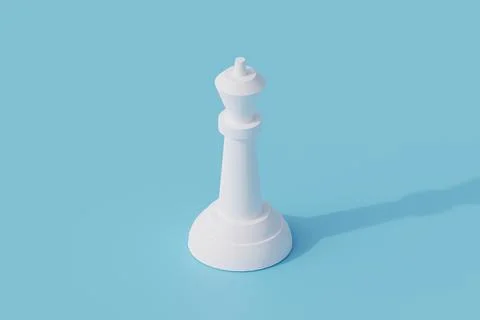 Queen chess single isolated object. 3d render illustration イラスト素材