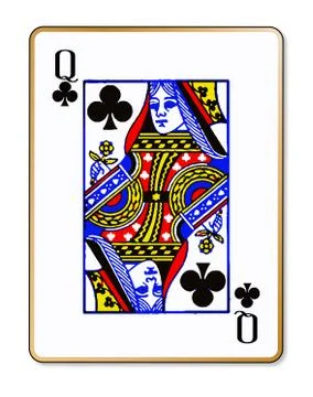 Queen Clubs Stock Illustration