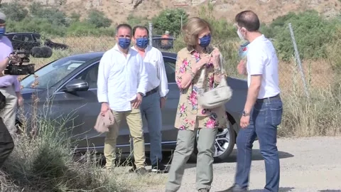 Queen consort Sofia participates in an abandoned garbage collection in the count Stock Footage 204038575